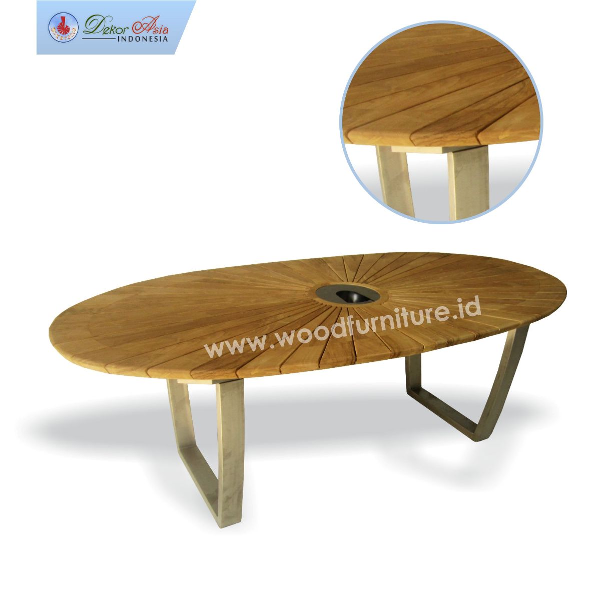 PACIFIC TABLE OVAL STAINLESS